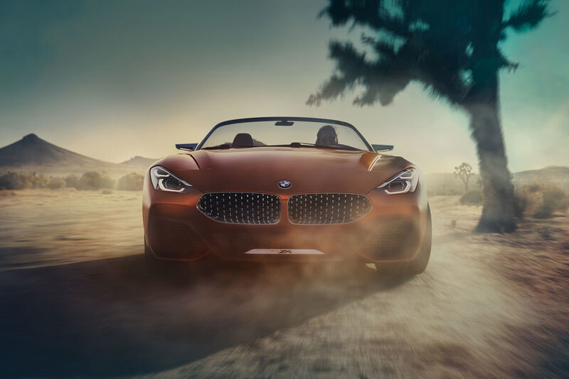 Auf dem Concours d’Elegance in Pebble Beach fährt BMW die Studie Z4 Concept vor. (BMW)