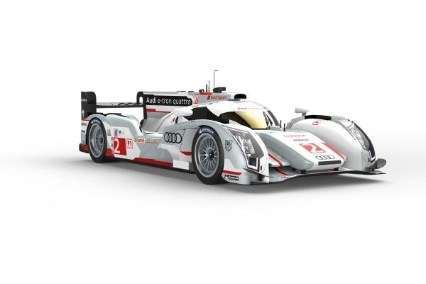Der neue Audi R18 e-tron quattro: für die Rennsaison 2013 wurde der Rennbolide mit Hybridantrieb gründlich überarbeitet (Bild: Audi Motorsport)