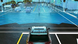 Lidar-Sensoren erfassen den Bereich um das Auto herum. Halbleiterbasierte Solid-State-Sensoren sollen die Systeme robuster machen. (Leddar Tech)