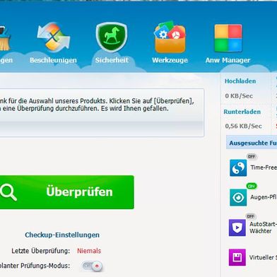 Oberfläche mit älterem Design und Charme: Toolwiz Care. (Bild: Joos – MajorGeeks)