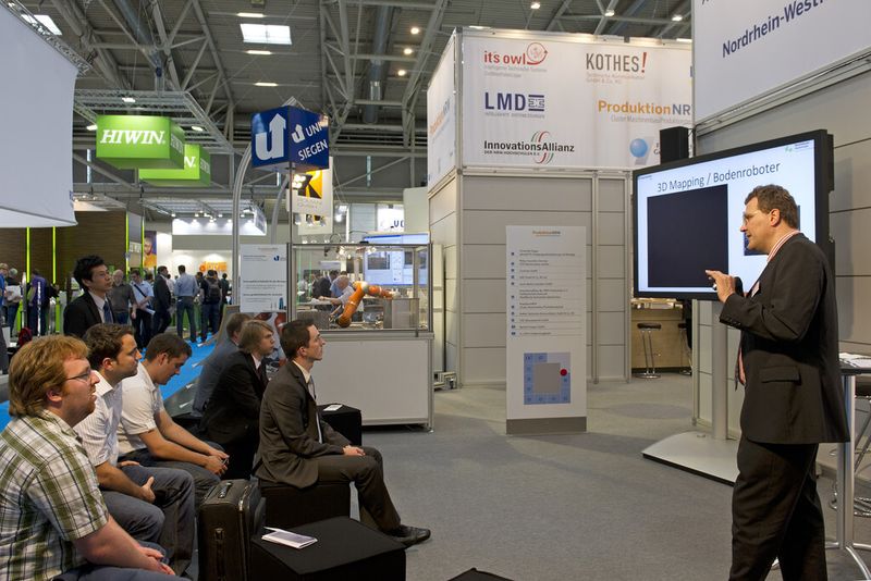 Rückblick: Impressionen von der Automatica 2012. (Bild: Messe München)