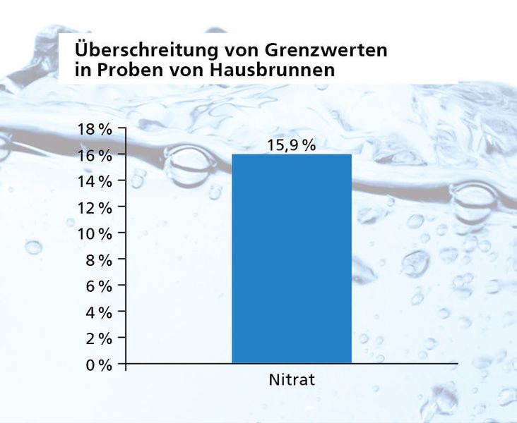 Bei Hausbrunnen fallen zu hohe Nitratwerte auf. (Bild: Fraunhofer IGB)