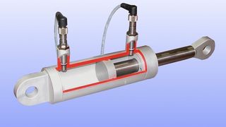 Induktive Sensoren eignen sich besonders für den Einsatz in Hydraulikzylindern. (Bild: Contrinex)