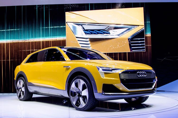 Bislang gab es Brennstoffzellenautos bei Audi nur als Studien – wie den H-Tron Quattro Concept, der Anfang des Jahres auf der Messe in Detroit zu sehen war. (Foto: Audi)