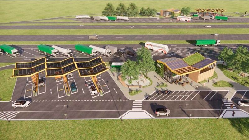 Fastned baut in Belgien eine E-Raststätte.(Bild:  Fastned)