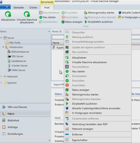 Verwalten von angebundenen Hosts. (Joos / Microsoft)