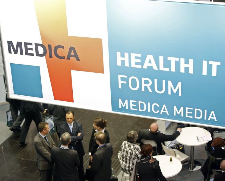 Die Medica thematisiert Health IT nicht isoliert, … (Bild: Messe Düsseldorf/Constanze Tillmann)