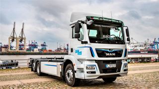 Mit dem MAN E-TGM will der Nutzfahrzeughersteller in Sachen CO2-armer Mobilität weiterkommen. (Bild: MAN)