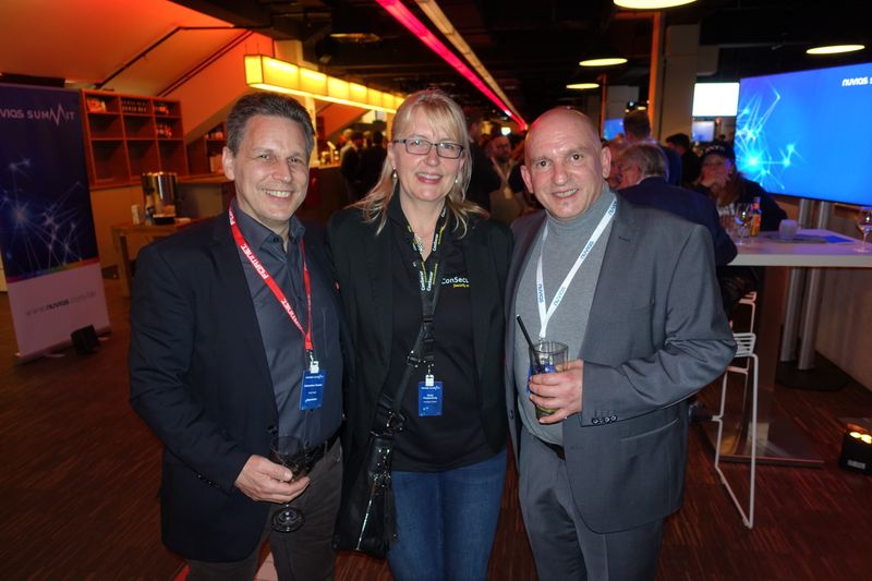 Sebastian Kupsa, (Fortinet), Doris Poppenborg, (ConSecur) und Oliver Eckermann, (Nuvias). (Bild: IT-BUSINESS)