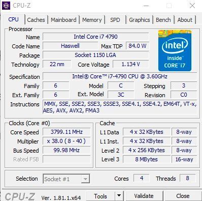 CPU-Z zeigt Informationen zur CPU und der restlichen Hardware von Computern an. (Joos / CPU-Z)