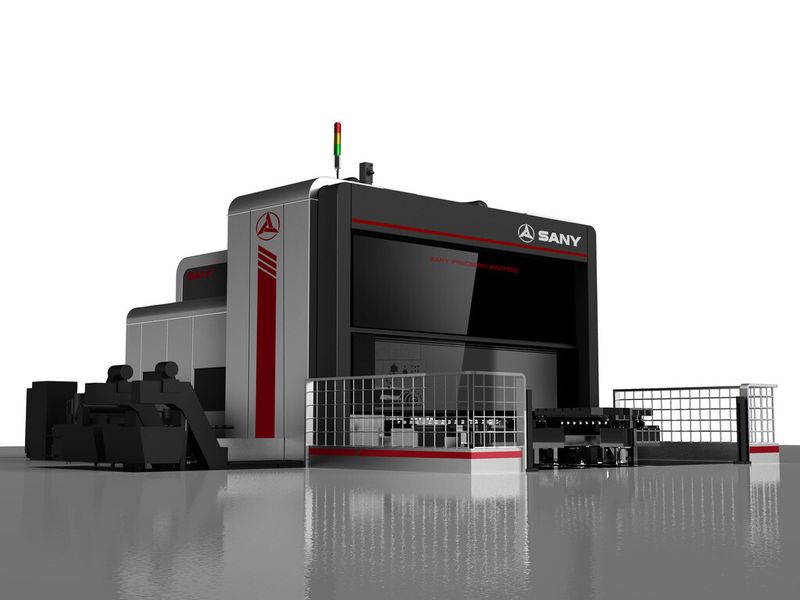 Schon das (chinesische) Design ist ein Hingucker: Werkzeugmaschine des Mischkonzerns Sany. (Bild: Sany)