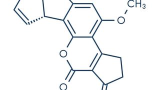 Abb.1: Struktur des Aflatoxins B1, eines der Schimmelpilzgifte, die im vorliegenden Fall analysiert wurden. (Bild: molekuul.be)
