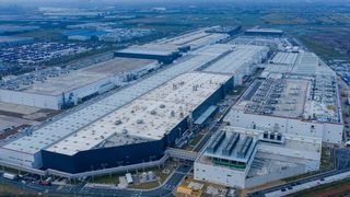 Teslas Fabrik in einer Sonderwirtschaftszone von Schanghai, China. (picture alliance/dpa/MAXPPP)