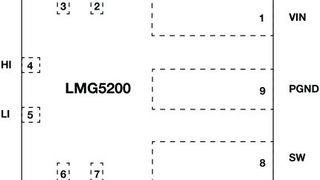 Bild 1: Anschlussbelegung eines auf GaN-FETs basierenden Leistungs-Bausteins. (Bild: TI)