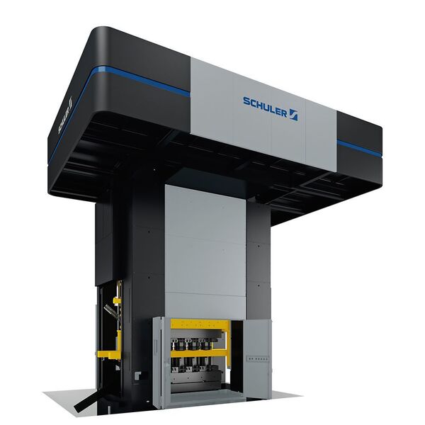 Die MSE-Schmiedepressen bieten dank der neuen Anordnung der Servomotoren mehr Werkzeug-Einbauraum und sind ingesamt dennoch kompakter. (Schuler)