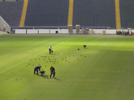 Die letzten Spuren von Klitschko werden weggeräumt. (Archiv: Vogel Business Media)