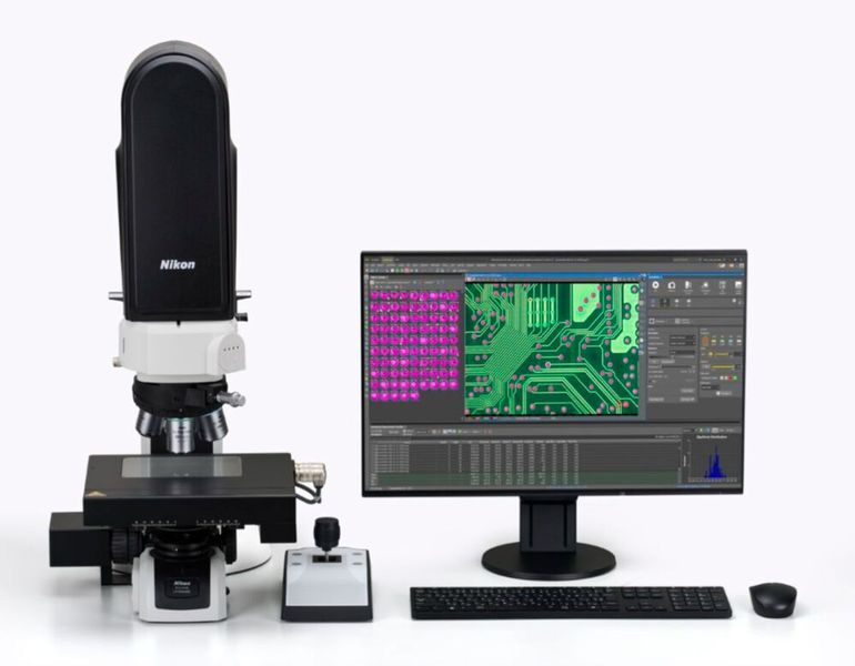 A flexible framework for building customer-specific inspection solutions. It integrates  automated image acquisition, image analysis, and report generation into a single configurable workflow — ideal for applications without predefined standards, from exploratory evaluations to stable production processes.  (Source: Nikon Metrology)