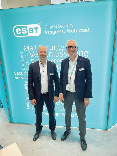 Always in progress sind Peter Neumeier (l.) und Thorsten Urbanski (Eset). (Bild: Vogel IT-Medien GmbH)