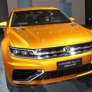Weltpremiere für das Volkswagen Cross Bue Coupé auf der Auto Shanghai 2013.