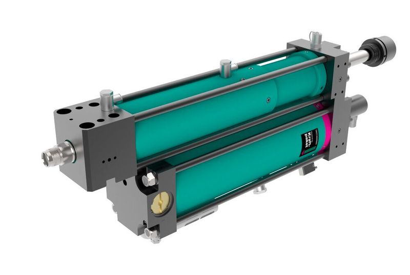 Zum Einsatz im neuen Clinchsystem für verzinkte Bleche kommt das, wie es heißt, TOX-Kraftpaket vom Typ RZK, ausgestattet mit dem sogenannten Leistungs-Bypass und hydraulischer Endlagendämpfung. (Bild: TOX Pressotechnik)