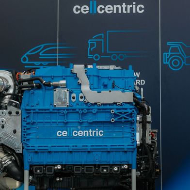Cellcentric entwickelt und produziert Brennstoffzellen für Lkw. Am Gemeinschaftsunternehmen von Daimler Truck und Volvo beteiligt sich nun auch Toyota. (Bild: Cellcentric)