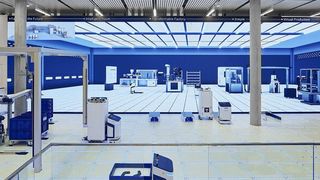 So sieht es in der Modellfabrik von Bosch Rexroth in Ulm aus. (Bild: Bosch Rexroth)