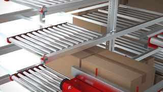 Das Shuttle Stingray von TGW ist für die einfach- und doppeltiefe Lagerung unterschiedlicher Ladungsträger verfügbar. Bild: TGW (Archiv: Vogel Business Media)