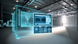 Symbolischer Blick auf die neueste CNC von Siemens mit integrierter Simatic S7-1500F. Ihre Performance hat BMW überzeugt. Das BMW-Werk in Steyr wird die Steuerung deshalb für die spanende Herstellung von Elektroantriebsgehäusen nutzen. Siemens präsentiert die CNC auf der EMO Milano. (Siemens)