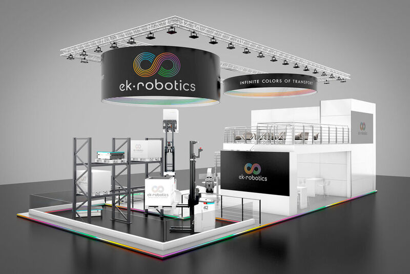 Auf der internationalen Fachmesse Logimat stellt Ek Robotics spannende Show Cases und innovative Transportrobotik- Lösungen vor.