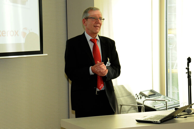Helmut Krüger, Produkt Marketing Xerox, hielt die Breakout Session „Solutions 2015: Führend mit Lösungen“ (Bild: Xerox)