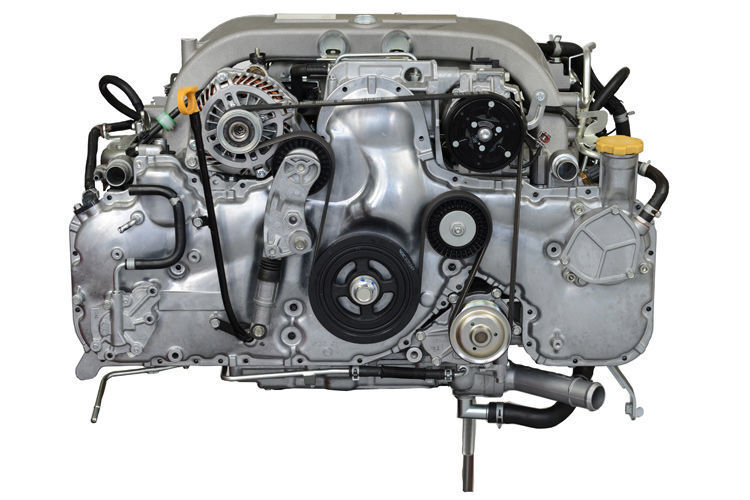Den weltweit ersten Boxermotor als Diesel für Pkw brachte Subaru 2008. Der Vierzylinder-Turbo (EE20 Diesel) erhielt 2,0 Liter Hubraum, und stemmt mit Common-Rail-Direkteinspritzung (1.800 bar) 110 kW/150 PS Leistung bei 3.600 U/min und maximal 350 Nm Drehmoment bei 1.800 U/min auf die Kurbelwelle. (Subaru)