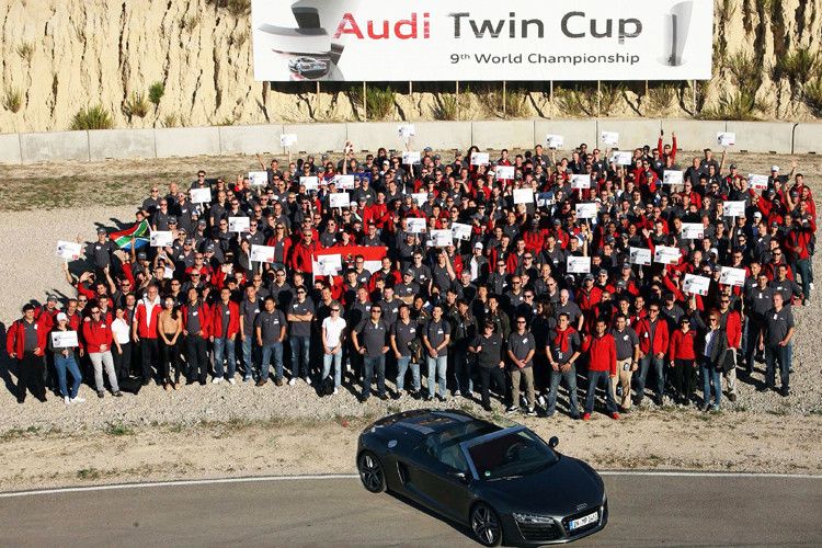 Insgesamt 73 Teams aus 40 Ländern bestritten das Weltfinale des Twin-Cups in Barcelona. Den Sieg sicherte sich das Team Südkorea vor den Mannschaften aus Rumänien und den USA. (Foto: Audi)