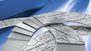 Streckmetalleinlage und XP-Technologie gewährleisten in Novaphit-Dichtungen eine optimierte Flächenpressung, minimalen Masseverlust und hohe Dichtheit bei Hochtemperaturanwendungen. 
 (Frenzelit)