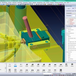 Auch Normaliengruppen wie Schiebereinheiten können einfach zusammengestellt werden, ein parametrisches Editieren dieser Normalien ist jederzeit möglich.