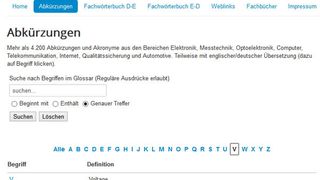 WebLxx bietet verschiedene Such- und Nachschlage-Möglichkeiten und liefert zu den gesuchten Begriffen teilweise auch weiterführende Informationen. (Bild: weblxx)