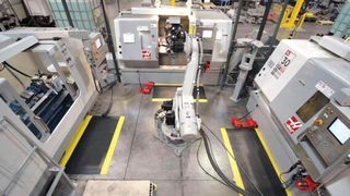 Das US-Unternehmen Haas Automation ist einer der führenden Werkzeugmaschienenhersteller weltweit. Im Bild eine Haas Robot Cell. (Bild: Haas Automation)