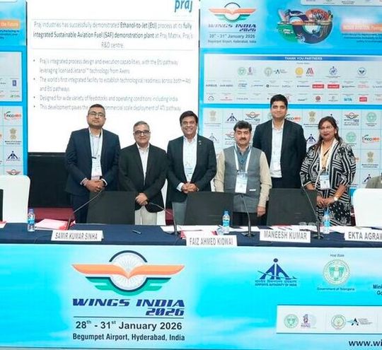 Praj Industries has successfully demonstrated its Ethanol-to-Jet process utilizing Axens Jetanol technology at its fully integrated SAF demonstration plant. (Source:  Praj Industries)