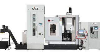Ein Quintett aus 5-Achs-Bearbeitungszentren der Baureihe Litz LU bietet Axon Services jetzt mit schlüsselfertig machbarer Automatiesierung an. Hier das Modell Axon Litz LU 620 mit allem Drum und Dran. (Axon)