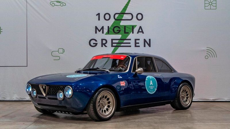 Als GT Electric ist der Totem-Umbau bereits bei der Klassik-Rallye Mille Miglia angetreten. (Bild: Totem Automobili )