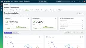 Das Transparenz- und Steuerungsmodul AI Control Tower ist eine der ServiceNow-Kernkomponenten für den unternehmensweiten Einsatz. (Bild: ServiceNow)
