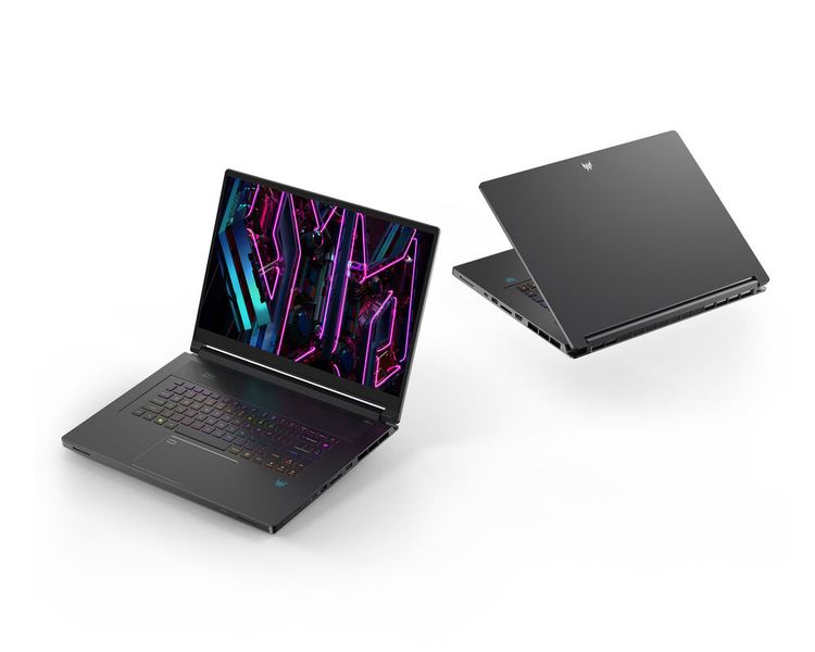 Der Predator Triton 17 X ist das kommende Top-Modell unter den Acer-Gaming-Notebooks. Im schlichten Gehäuse arbeiten ein Intel Core i9-13900HX  und eine Nvidia Geforce RTX 4090. Das 17-Zoll-Display ist mit einem Mini-LED-Backlight ausgestattet.  (Bild: Acer)