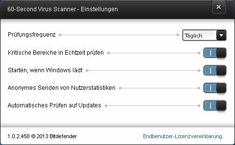 ... gelangt man zu den selbsterklärenden Einstellungen. (Bild: Archiv)