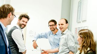 Eröffnung des FabCreationLab bei Microtronics – Stefan Pfeffer, Günther Fohrafellner, Hans Peter Buber (Bild: ©Pablo Jäger)