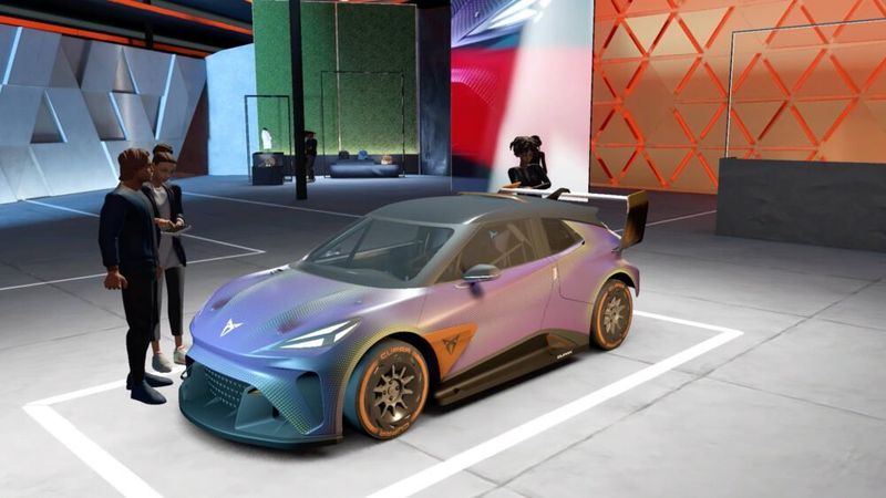 Ein weiteres real-virtuelles Projekt ist Rennsport-Erlebnis Cupra Experience, in dessen Mittelpunkt der künftige elektrische Stadtwagen Urban Rebel steht. (Seat)