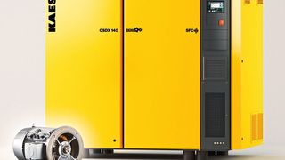Die frequenzgeregelte Variante der CSD-Schraubenkompressoren gibt es mit einem Synchronreluktanz-Antriebssystem.  (Kaeser Kompressoren)