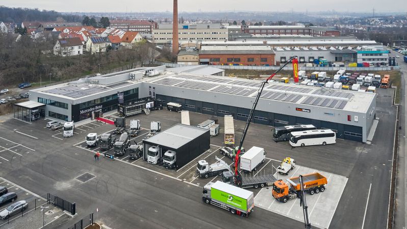 Daimler Truck hat ein neues Nutzfahrzeug-Zentrum in Stuttgart in Betrieb genommen.(Bild:  Daimler Truck AG)