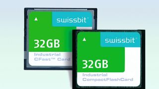Diese für die Industrie hergestellten Speicherkarten haben eine Verfügbarkeit über mehrere Jahre, Datensicherheit bis zu zehn Jahren, einen erweiterten Temperaturbereich von 
-40 bis 85 °C sowie hohe Schock- und Vibrationsfestigkeit.  (Bild: Swissbit)