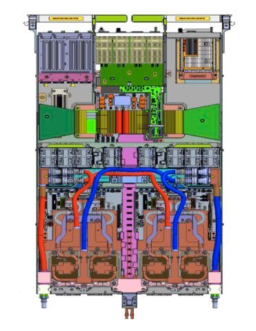 Ein neuartiges, OCP-Spezifikationen-konformes Compute-Tray mit zwei Nvidia-Prozessoren mit dem Projektnamen „Clemente“ stellt Meta vor.(Bild:  Meta)