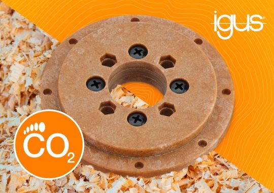 Was hier wirkt, wie aus leckerem Karamell, ist ein nachhaltiges Drehkranzlager von Igus. Es besteht nämlich aus dem Kunststoff Iglidur und WPC (Wood-Plastic-Composite). Wofür das klimafreundliche Lagersystem gut ist und was es kann, erfahren Sie in diesem Beitrag ...(Bild:  Igus)