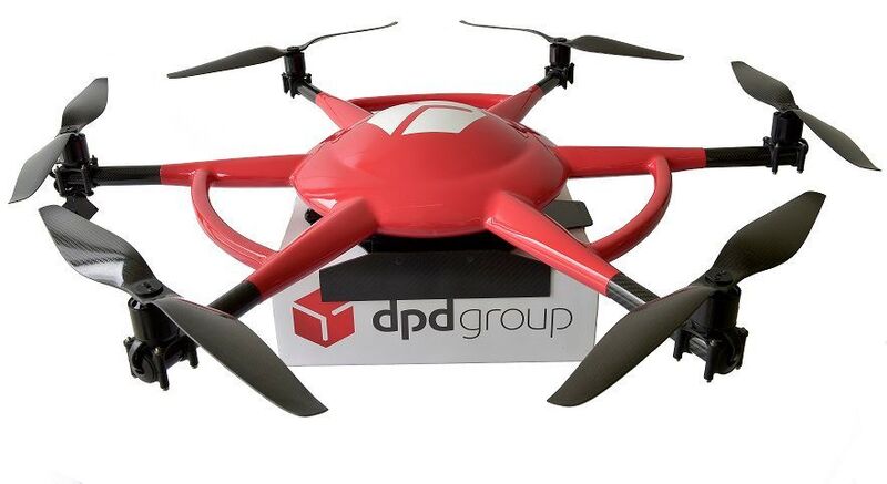 Die Drohne von DPD wurde seit Juni 2014 kontinuierlich weiterentwickelt und geht nun in den Linienbetrieb. (DPD)